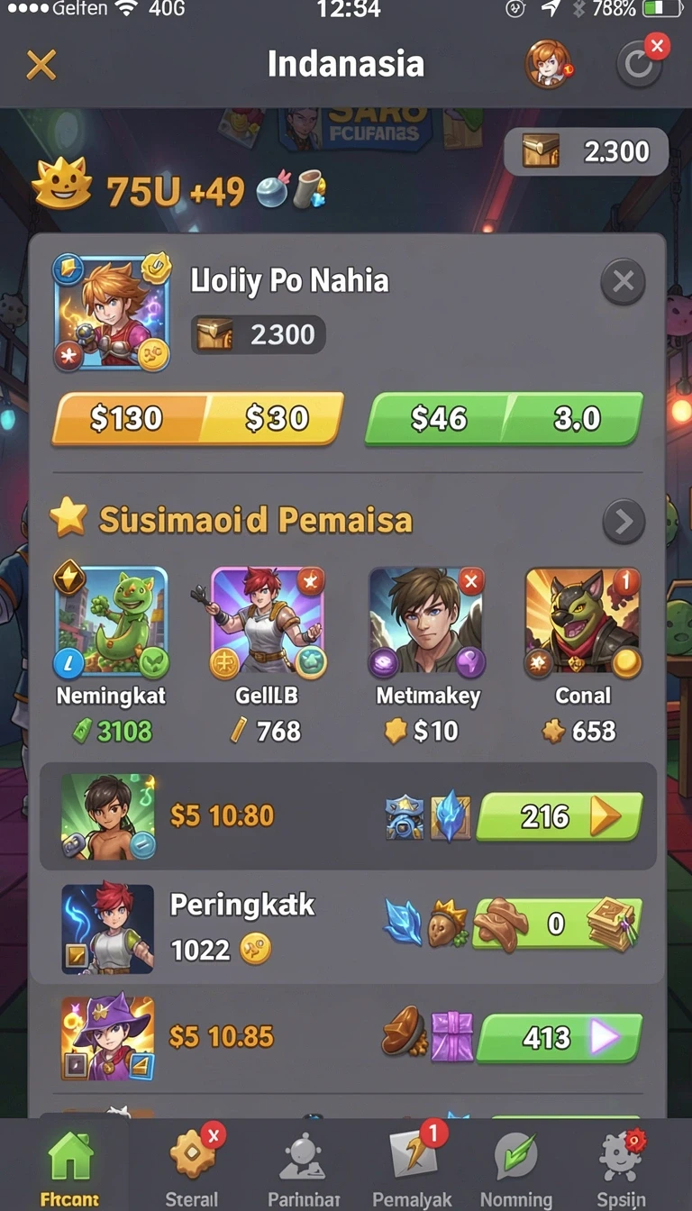 Screenshot dari uang77